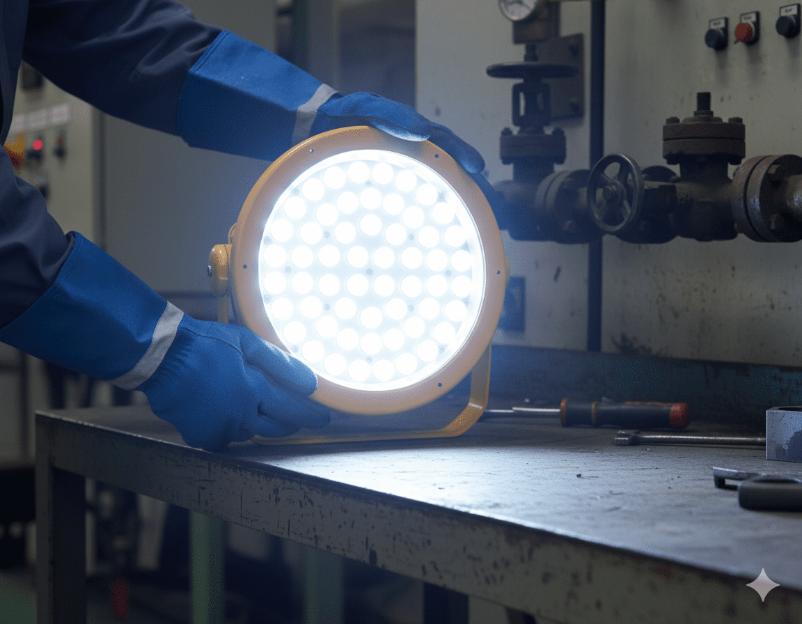 نمای کلی و راه اندازی روشنایی LED زون 2 ضد انفجار HRND95- آکوتجهیز